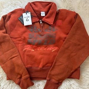 Re/done upcycled half zip